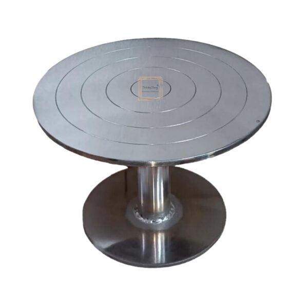 Premium Heavy Stainless Steel 360° Rotating Cake Turntable 12 Inch - Image 4