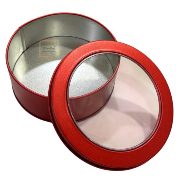 round-red-metal-dream-tin-window-gift-box