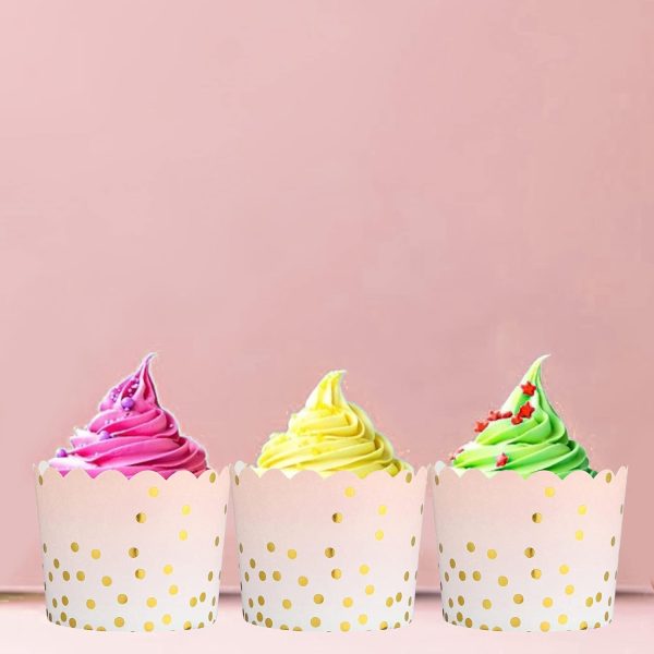 Golden Foil Print Bake And Serve Cupcake Muffin Liners Mold (Pack Of 50 Pcs) - Image 8