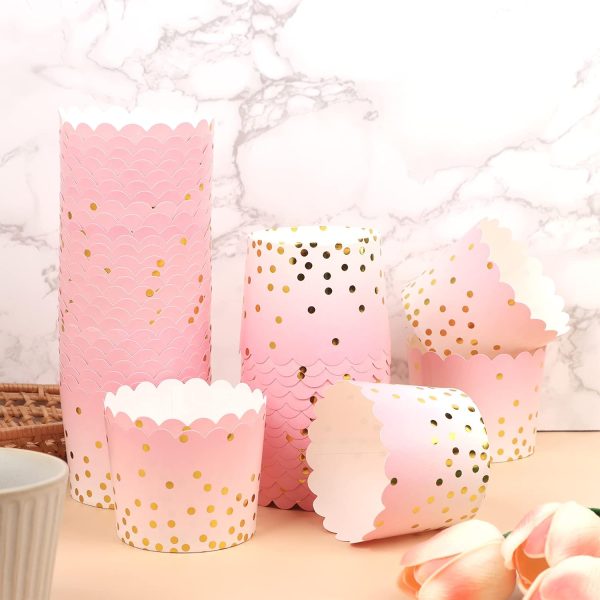 Golden Foil Print Bake And Serve Cupcake Muffin Liners Mold (Pack Of 50 Pcs) - Image 9