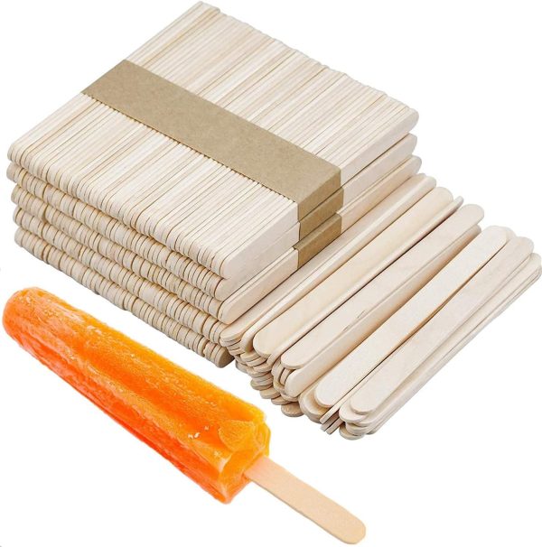 Wooden Ice Cream Sticks Popsicle Sticks 50Pcs - Image 2