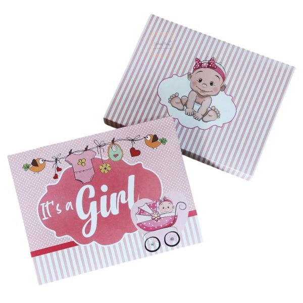 12 Cavity Baby Shower It's Girl Chocolate Packing Box (Without Cavity) - Image 2