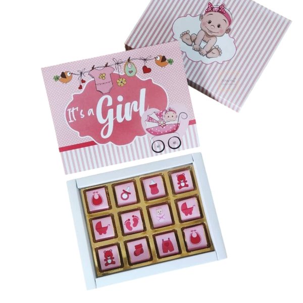 12 Cavity Baby Shower It's Girl Chocolate Packing Box (Without Cavity) - Image 7
