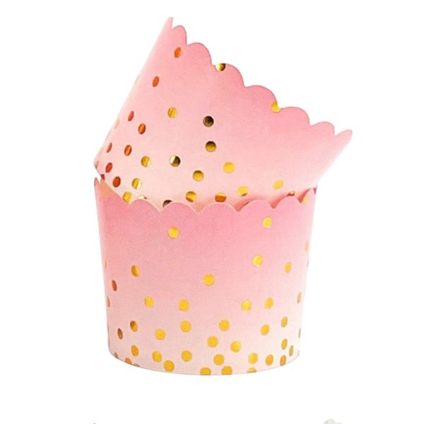 Golden Foil Print Bake And Serve Cupcake Muffin Liners Mold (Pack Of 50 Pcs) - Image 4