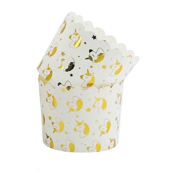 Golden Foil Print Bake And Serve Cupcake Muffin Liners Mold (Pack Of 50 Pcs) - Image 5