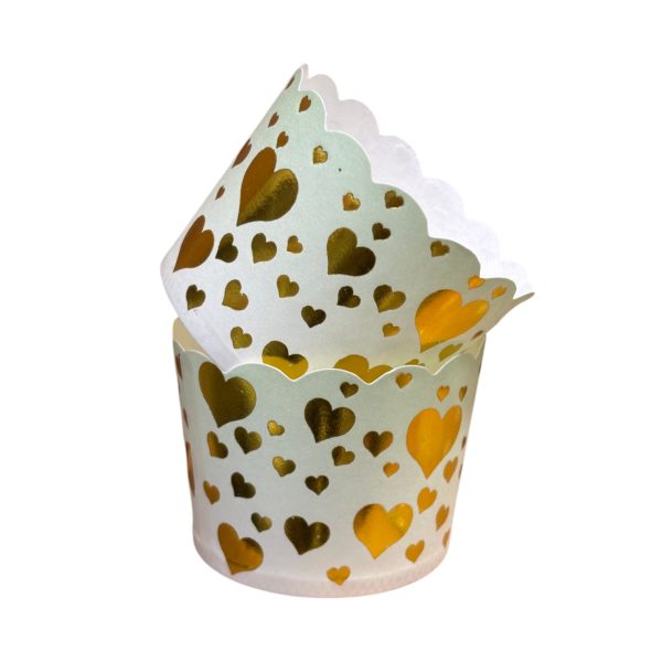 Golden Foil Print Bake And Serve Cupcake Muffin Liners Mold (Pack Of 50 Pcs) - Image 3