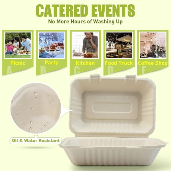Disposable Carry Food Container 600ml ( Pack Of 10 Pcs ) - Image 5