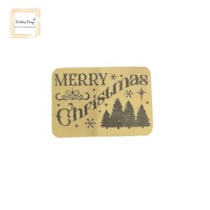 Merry Christmas Acrylic Coin For Cake Cupcakes Hamper Box #9 ( Pack Of 10 Pcs )