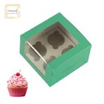 green-4-pcs-window-cupcake-box-with-cavity-pack-of-10-pcs