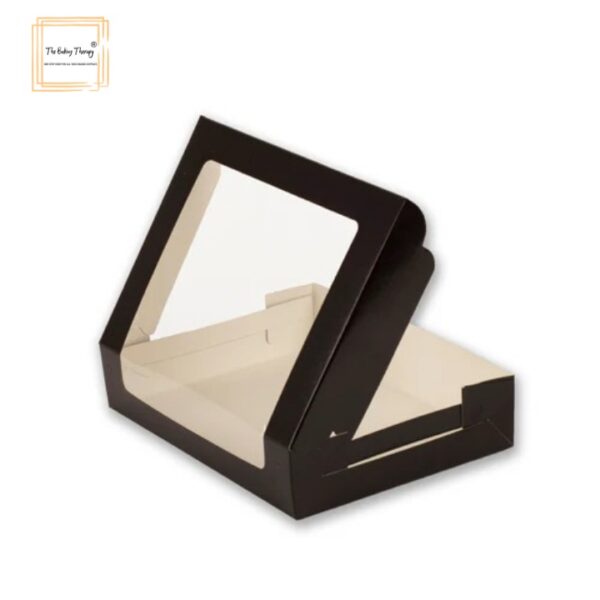 6 Pcs Six Full Window Brownie Box Black ( Pack Of 10 Pcs ) - Image 5