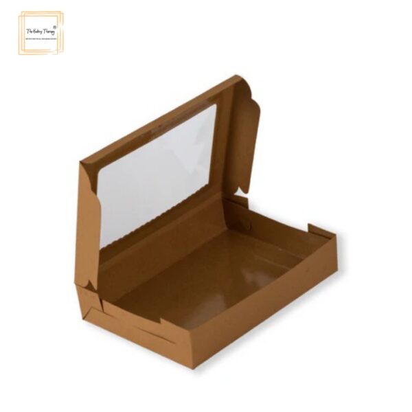 6 Pcs Six Full Window Brownie Box Brown Kraft ( Pack Of 10 Pcs ) - Image 2