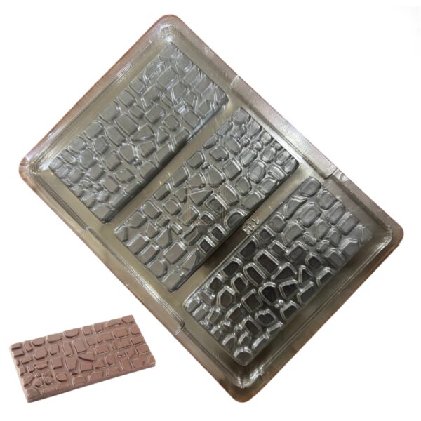 brick-wall-shaped-bar-chocolate-pvc-mold