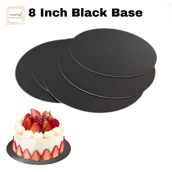 8-inch-mdf-round-cake-base-board-plate-pack-of-10-pcs-black