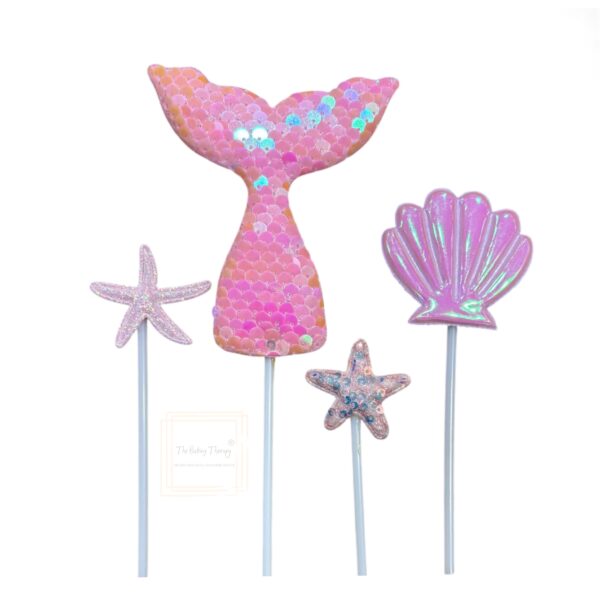 mermaid-theme-cake-topper-for-cake-decoration-3-pack-of-4-pcs