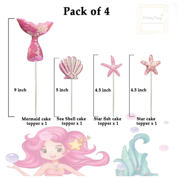 mermaid-theme-cake-topper-for-cake-decoration-3-pack-of-4-pcs