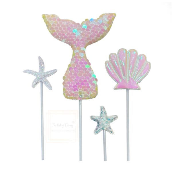 mermaid-theme-cake-topper-for-cake-decoration-1-pack-of-4-pcs