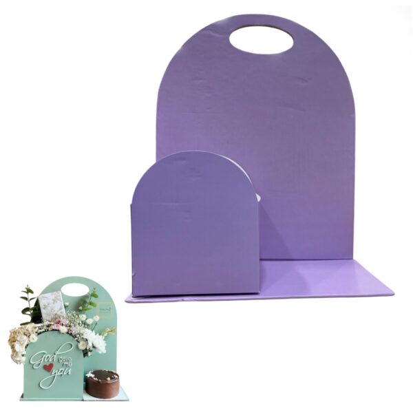 purple-foldable-cake-and-flower-hamper