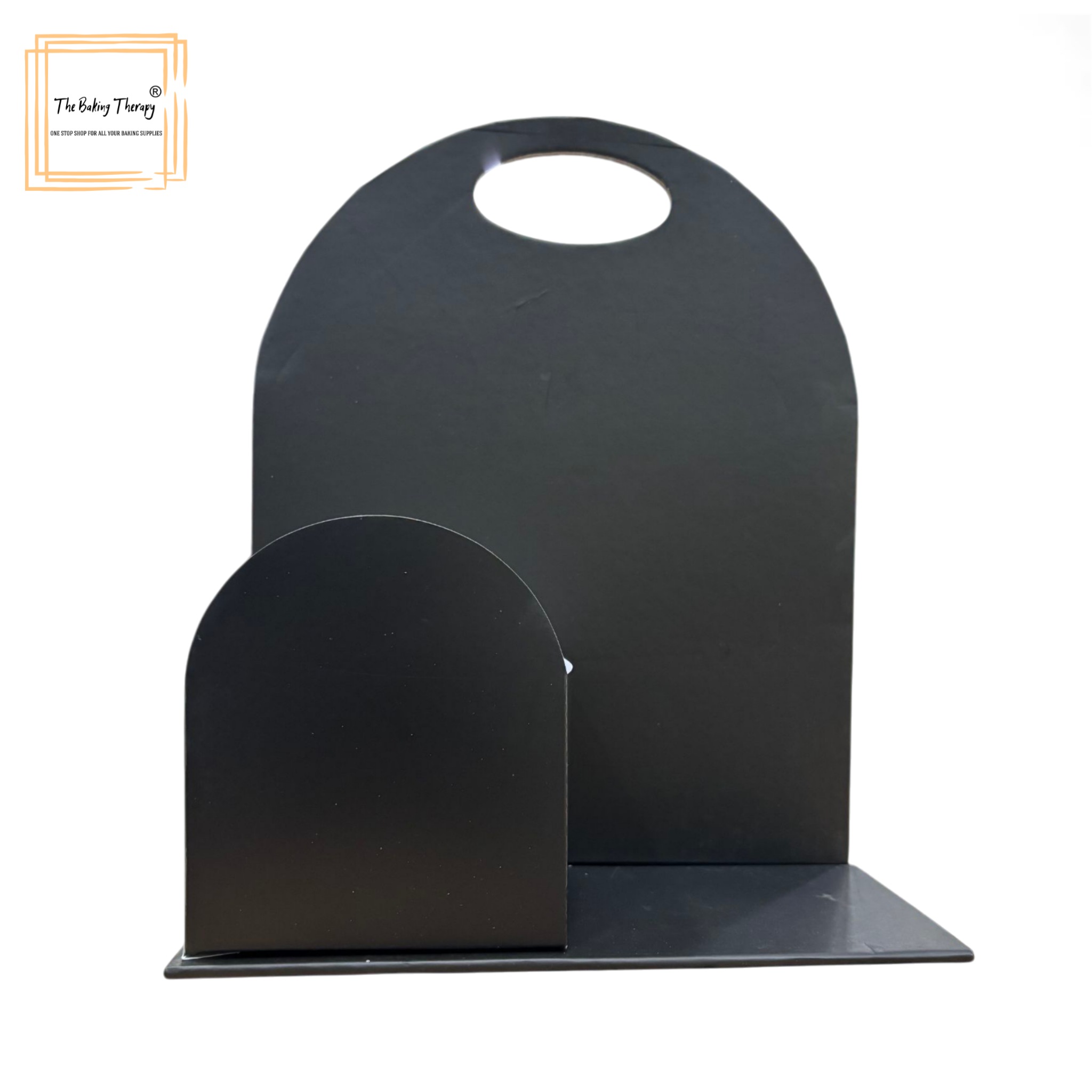 black-foldable-cake-and-flower-hamper