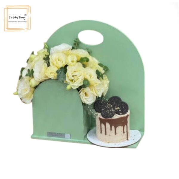 Purple Foldable Cake And Flower Hamper - Image 4