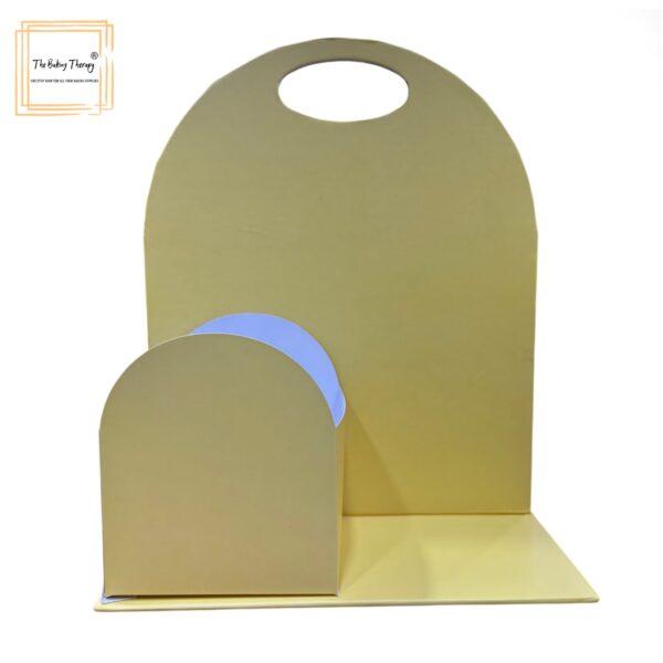 Yellow Foldable Cake And Flower Hamper - Image 2