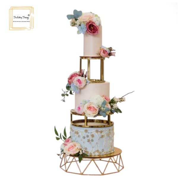 rose-golden-round-cake-spacer-cage-design-2-different-size-10-x-37-x-8