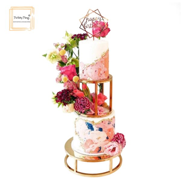 rose-golden-round-cake-spacer-cage-design-2-different-size-10-x-37-x-8