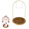 u-shape-arch-with-hanging-swing-round-base-cake-stand