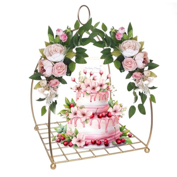 golden-metal-hanging-knot-metal-cake-stand