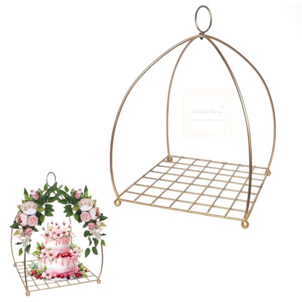 golden-metal-hanging-knot-metal-cake-stand