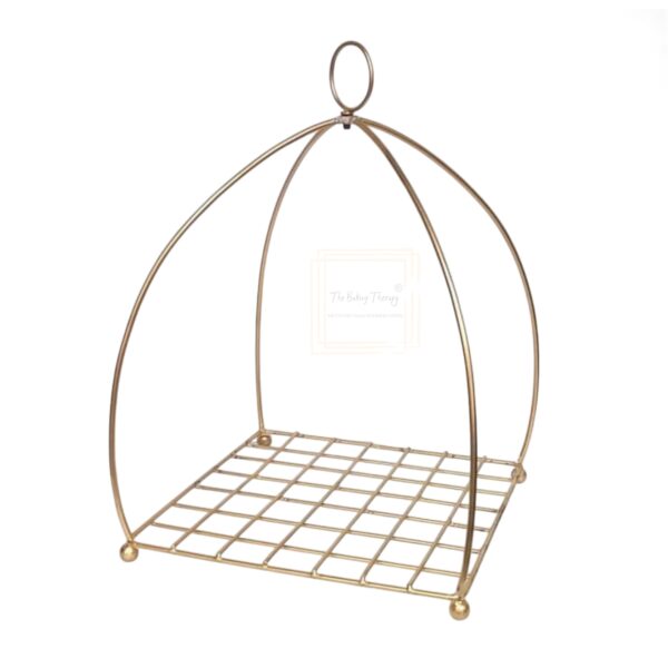 Golden Metal Hanging Knot Metal Cake Stand - Image 3
