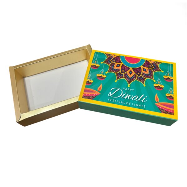 6 Cavity Diwali Sliding Chocolate Box Without Cavity - Design 02 ( 5 Pcs Pack ) - Image 4