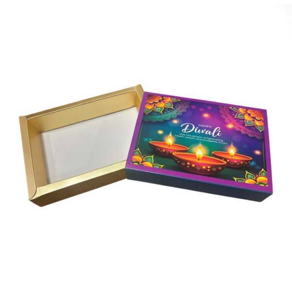 6 Cavity Diwali Sliding Chocolate Box Without Cavity - Design 01 ( 5 Pcs Pack ) - Image 3