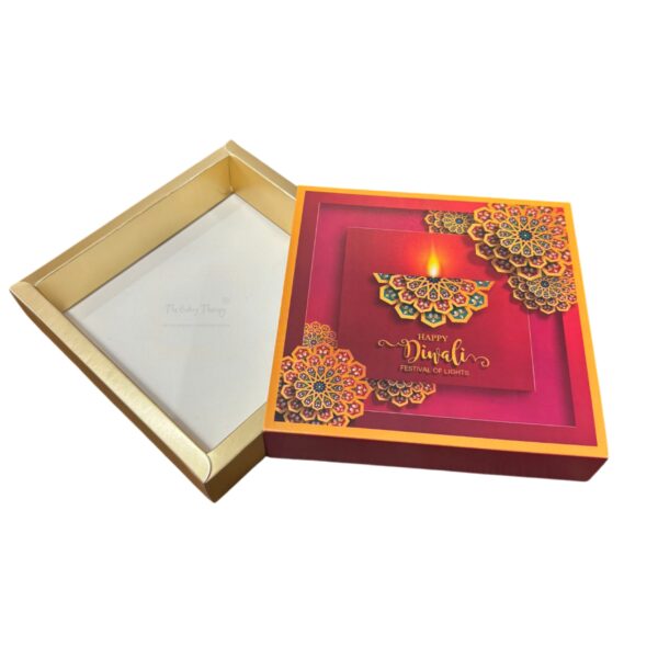 9 Cavity Diwali Sliding Chocolate Packing Box Without Cavity - Design 04 ( 5 Pcs Pack ) - Image 4