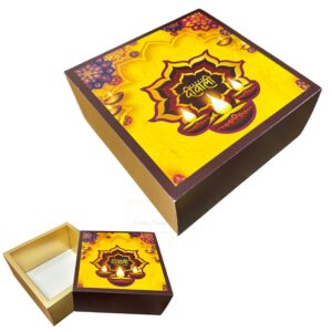 Diwali Gift Packaging Hamper Box ( 7x7x3 ) Design 02