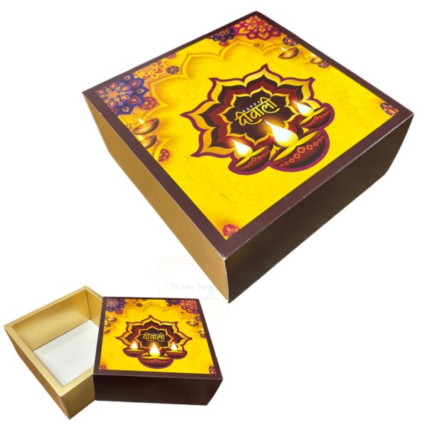 Diwali Gift Packaging Hamper Box ( 7x7x3 ) Design 02